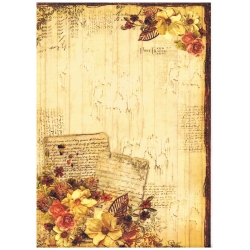 Papier ryżowy Ciao Bella A4 21*29,7cm   CBR015 , listy, zapiski,retro, jesienne
